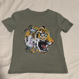 Green Tiger Graphic T-Shirt